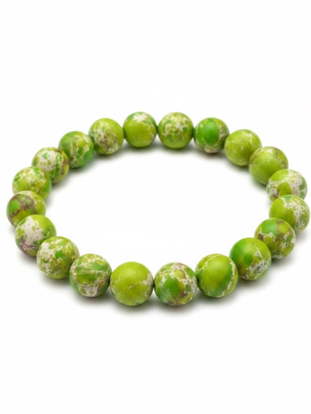 Unisex Jasper Gemstone Green Bracelet Women Men